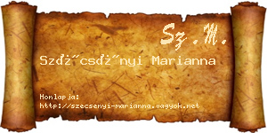 Szécsényi Marianna névjegykártya